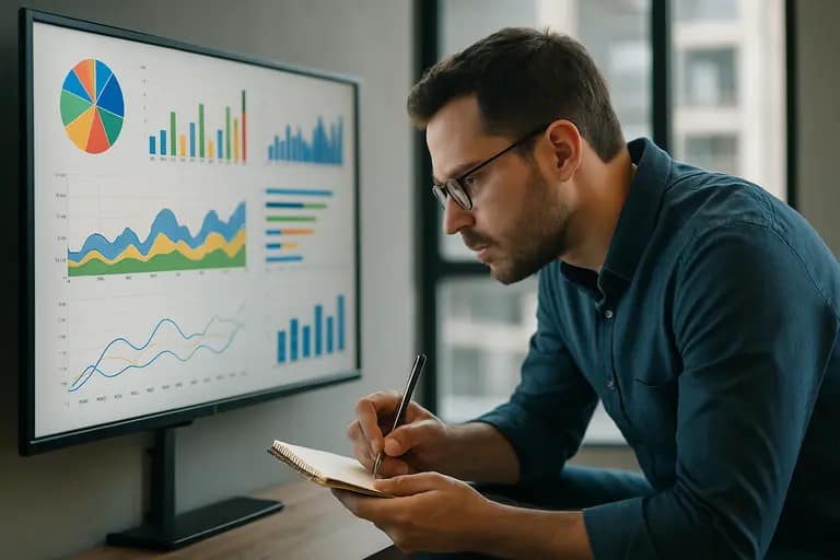 Analytics chart showing clicks impressions and average position