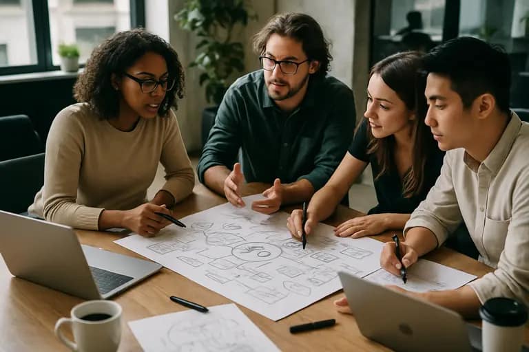 Content team planning article priorities with search and engagement data