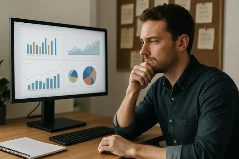 Dashboard view with traffic, engagement, and query performance charts