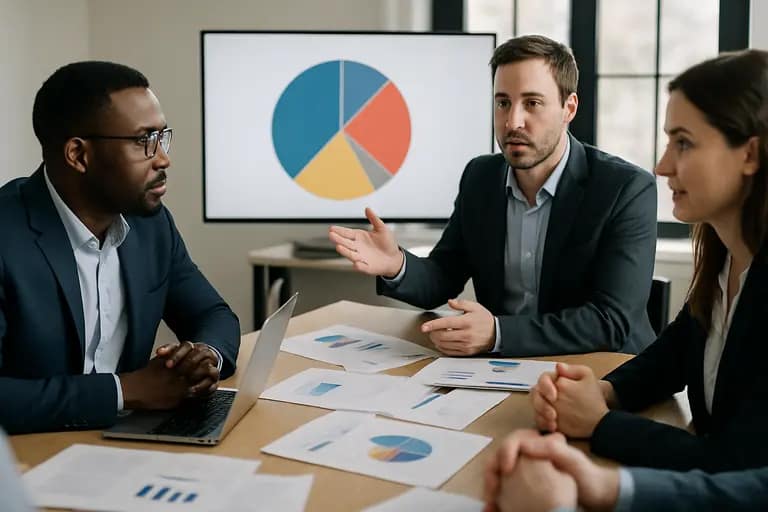 Analytics dashboard beside editorial notes and a quality checklist