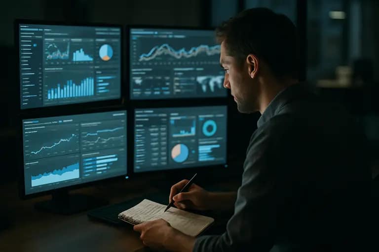 Analyst comparing support tickets and search query trends