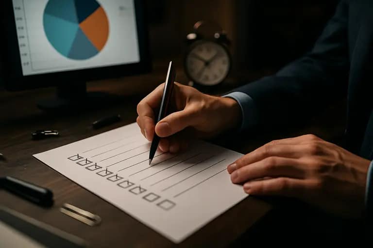 Content team reviewing SEO reports and analytics notes