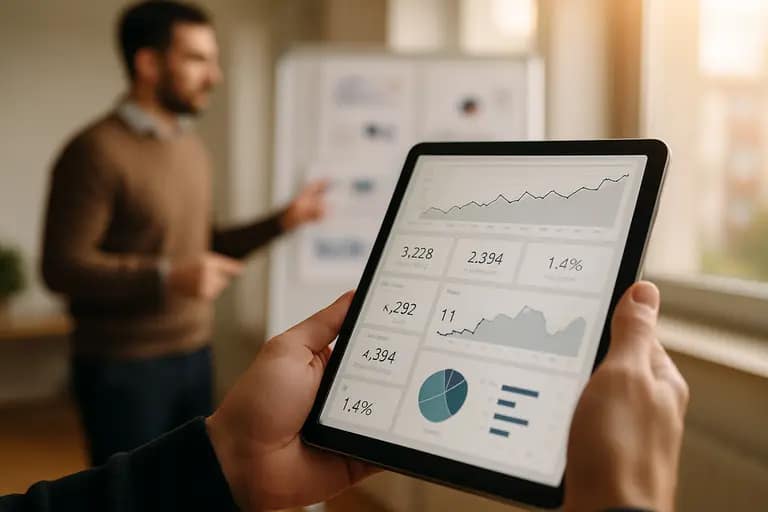 Performance dashboard showing citations, visits, and conversion indicators