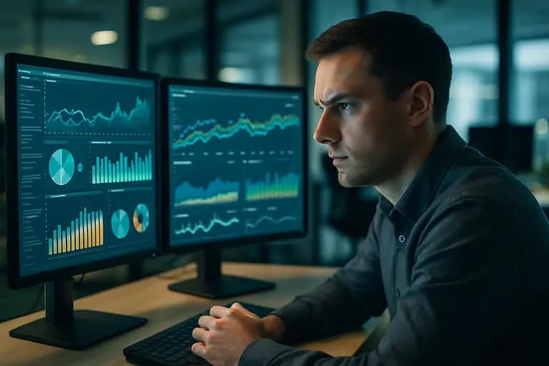 Analytics screen showing impressions, clicks, and conversion notes