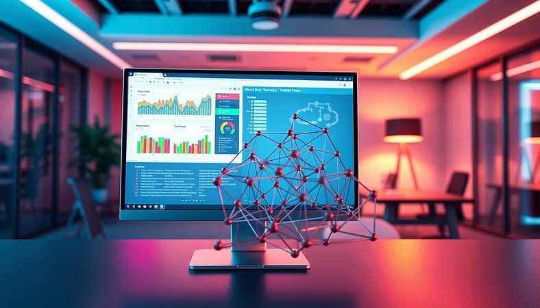 A visually engaging digital illustration depicting website link depth and orphan pages within a vibrant, high-tech environment. In the foreground, a user interface of a website crawler is displayed on a sleek computer screen, showcasing colorful graphs and flowcharts illustrating page connections and link depth. The middle ground features intricate, interconnected web links in a 3D space, representing various website pages, with some links fading out to symbolize orphan pages. The background is a modern office setting with soft, ambient lighting, casting gentle shadows and enhancing the tech-savvy atmosphere. The overall mood is professional and analytical, evoking a sense of clarity and efficiency in navigating complex internal linking structures. A visually engaging digital illustration depicting website link depth and orphan pages within a vibrant, high-tech environment. In the foreground, a user interface of a website crawler is displayed on a sleek computer screen, showcasing colorful graphs and flowcharts illustrating page connections and link depth. The middle ground features intricate, interconnected web links in a 3D space, representing various website pages, with some links fading out to symbolize orphan pages. The background is a modern office setting with soft, ambient lighting, casting gentle shadows and enhancing the tech-savvy atmosphere. The overall mood is professional and analytical, evoking a sense of clarity and efficiency in navigating complex internal linking structures.