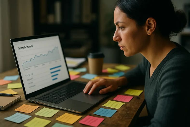Google News Keyword Tool dashboard used for trend research planning