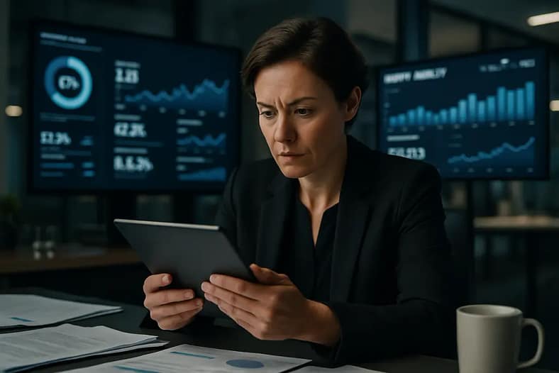 AI Brand Visibility dashboard with citation and mention metrics on a laptop