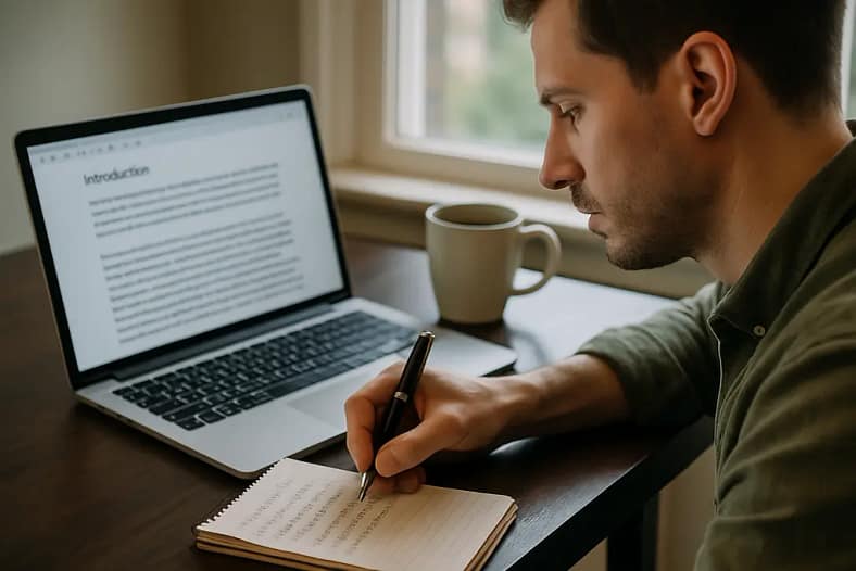 FTC Review Compliance checklist on a desk beside review policy notes