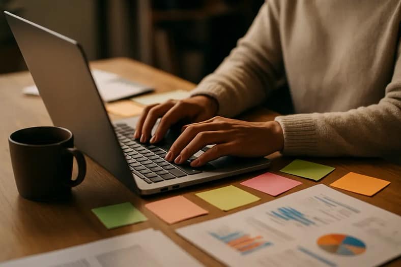 FTC Review Rule checklist beside analytics charts on a desk