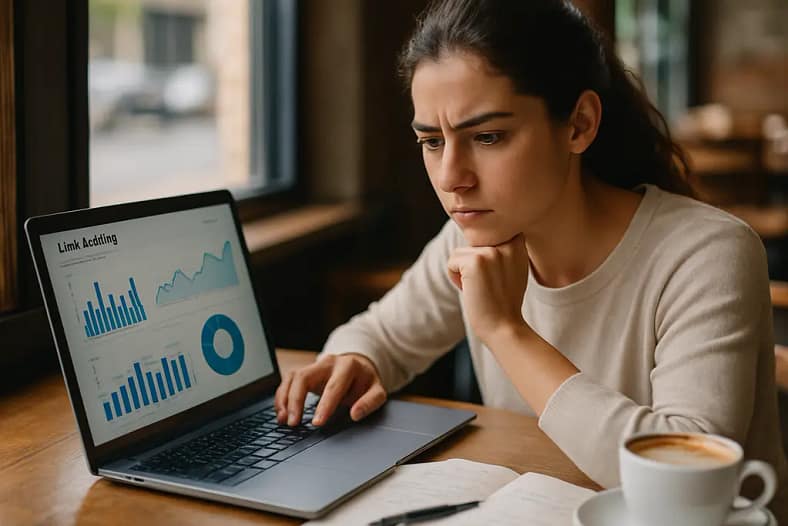 Link Building Tactics dashboard with referral and citation metrics